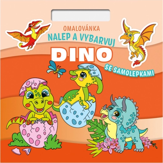 Värviraamat ruutkleebitav ja värvitav dino