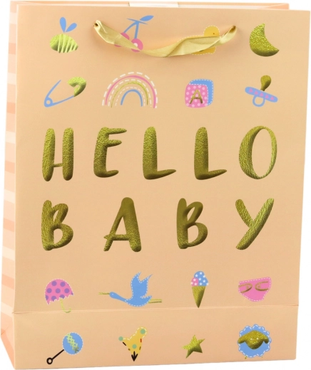 Kinkekott lapsele Hello Baby, virsikukarva
