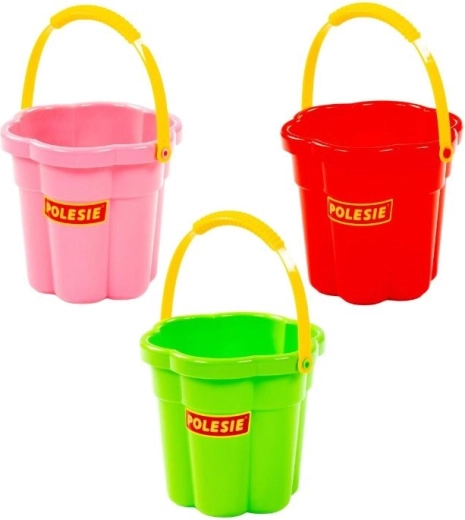 Children's plastic flower-shaped bucket - 1 piece