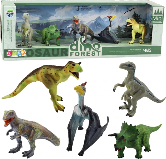 Realistlike dinosaurusefiguuride komplekt „Mets“ 5 tk
