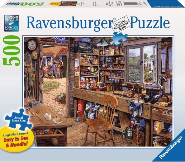 Ravensburgeri pusle „Isa töötuba” XXL 500 tükiga