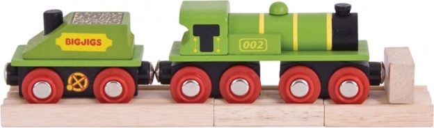 Bigjigs Rail roheline vedur tenderi ja rööbastega