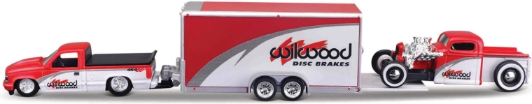Maisto Design Team Haulers Chevrolet 454 SS pickup with trailer and Chevy pickup
