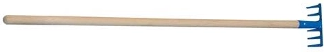 Children's steel rake with wooden handle 10 cm