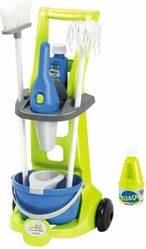 Ecoiffier cleaning cart with accessories