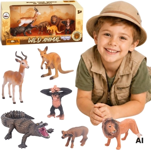 Woopie safari loomakujukeste komplekt 6 tk
