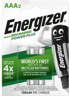 Energizer Power Plus AAA rechargeable batteries 700 mAh, 1.2 V (2 pcs)
