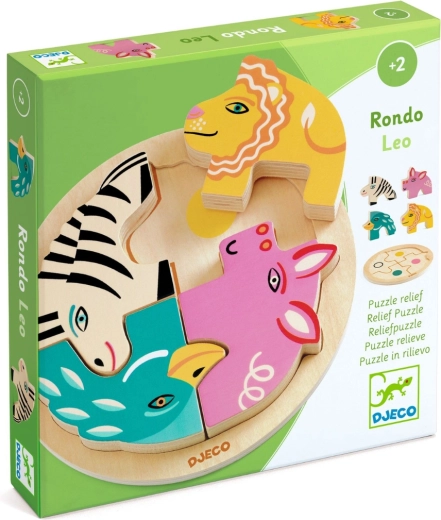DJECO puidust sisestuspusle Rondo Leo