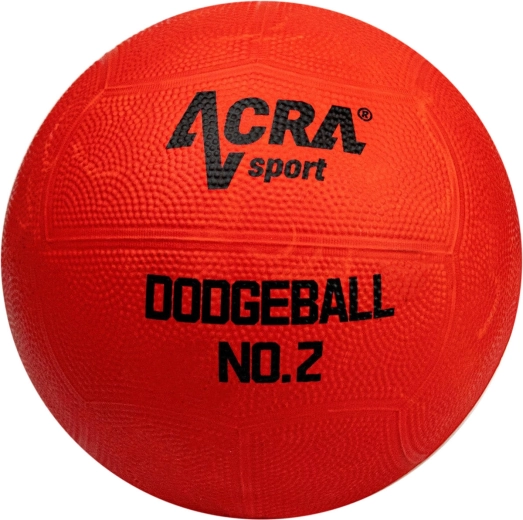 Acra kummist rahvastepall (rubber dodgeball) punane, suurus 2