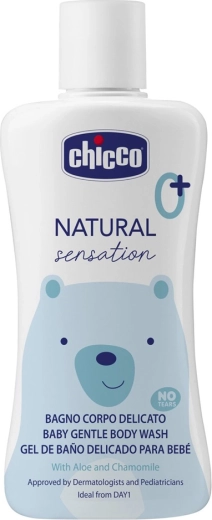 Chicco Natural Sensation Gentle Body Wash with Aloe Vera and Chamomile 200 ml