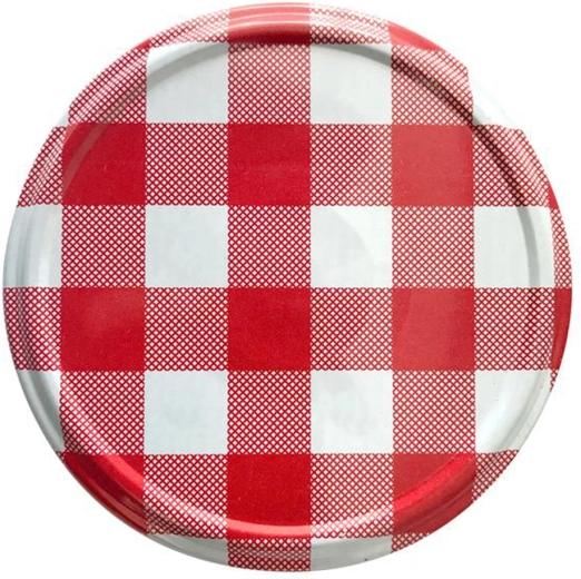 82 mm Canning Jar Lids with Checkered Pattern, 10 pcs