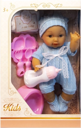 Baby doll with accessories – drinks and pees – 1 piece