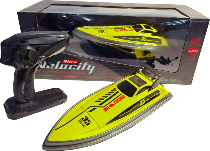 R/C võidusõidupaat Shadow 35 high speed 1:16 kollane/must