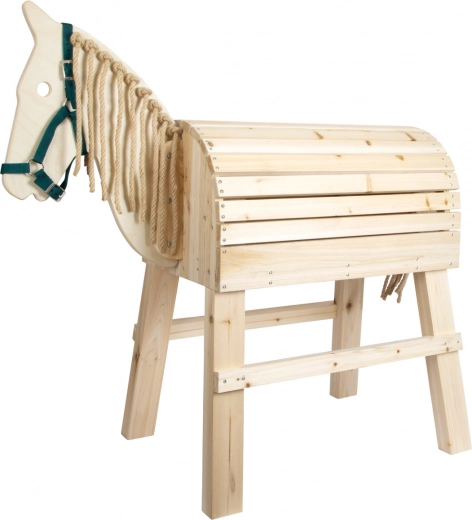 Puidust harjutushobune SMALL FOOT sisalharja ja hoiuruumiga