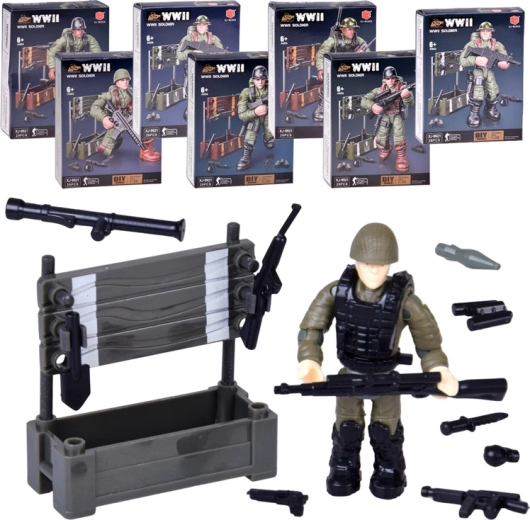 WWII Soldier Building Kit – 28-piece Assembly Figure