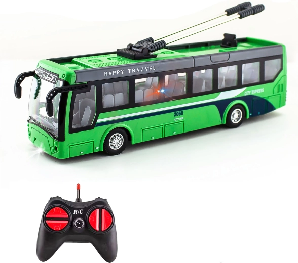 Kaugjuhtimisega RC trollibuss 21 cm