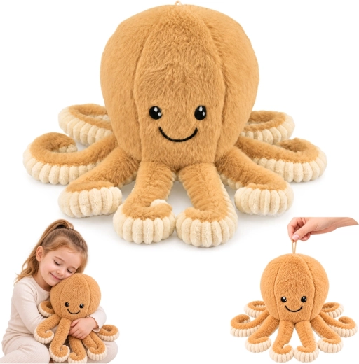 Pehme kaheksajalg – venivate kombitsatega kaisuloom beež 50 cm - 1 tk