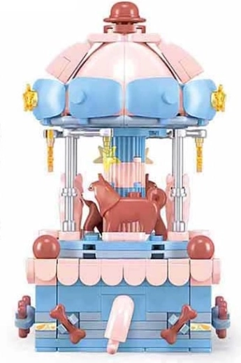 Sluban carousel with animal – dog building set