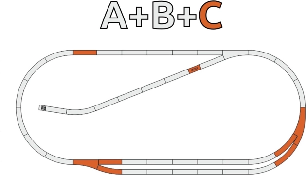 Roco geoLINE C track set with roadbed – parallel section H0