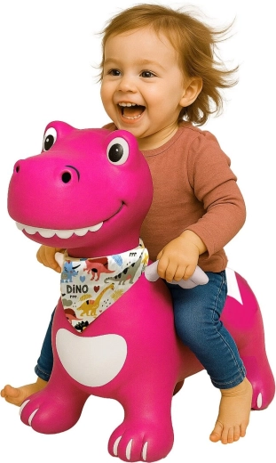 HoppyDoo tiibade ja pumbaga hüppav dinosaurus, roosa