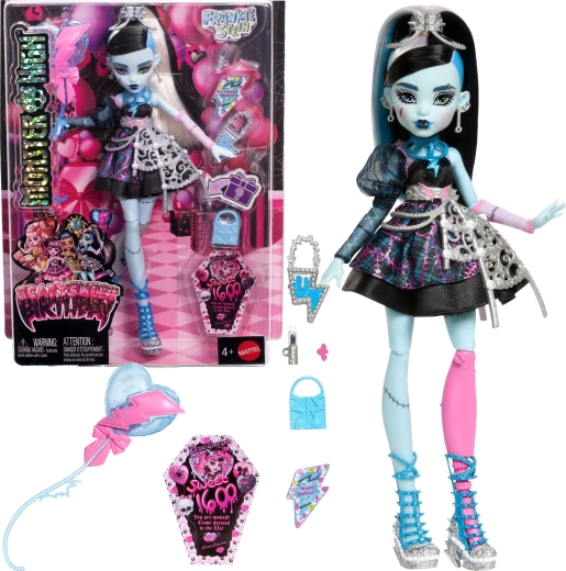 Monster High Frankie Steini õudselt magus sünnipäev, nukk 27 cm koos tarvikutega