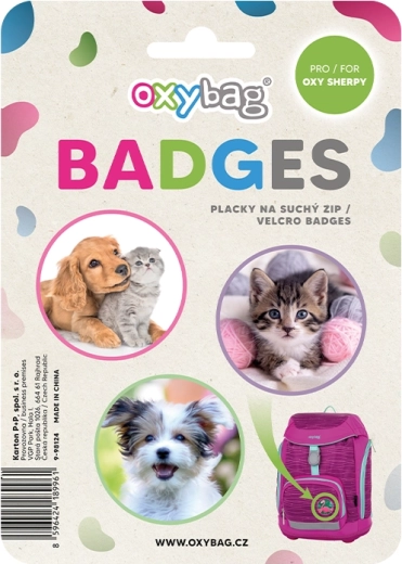 Set of interchangeable Velcro patches for OXY Sherpy Pets backpack