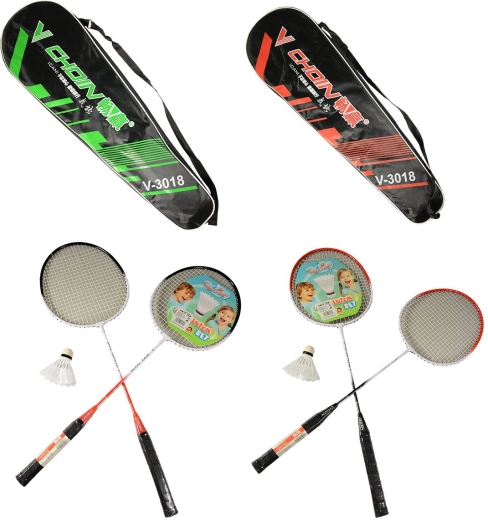 Badmintonikomplekt lastele ümbrises (2 reketit + sulgpall)