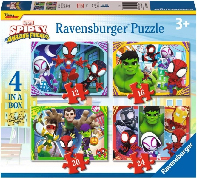 Puzzle RAVENSBURGER Spidey ja tema imelised sõbrad 4-ühes
