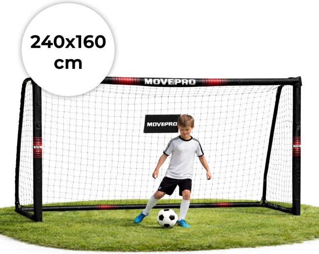Jalgpallivärav tarvikutega 240 × 160 × 85 cm MOVEPRO