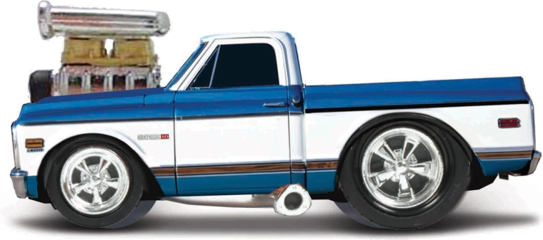 Maisto Muscle Machines Chevrolet C10 Pickup 1972 sinivalge 1:64