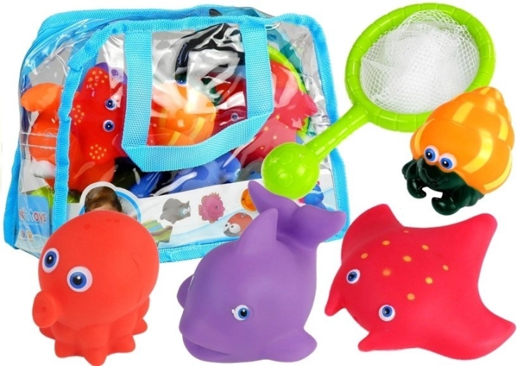 Bath Sea Animals Set with Net