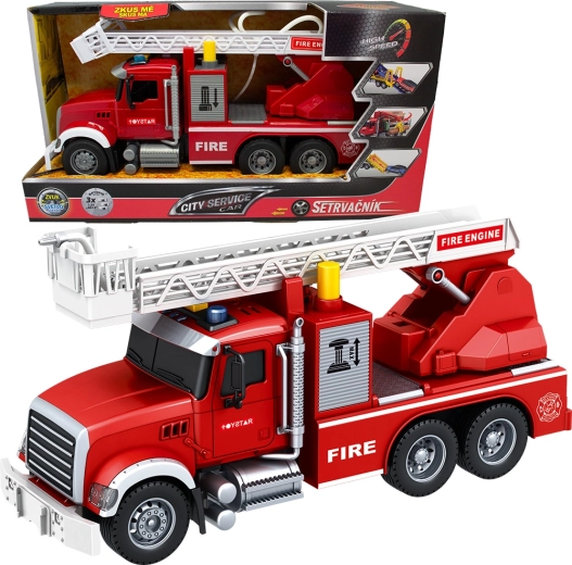 City Service Car fire truck 1:14 with extendable ladder