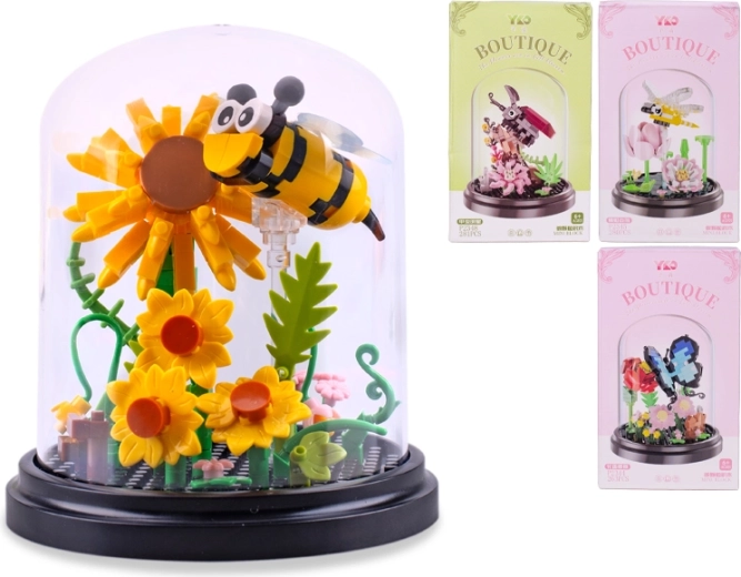 Building set: insects with flower for children aged 6+