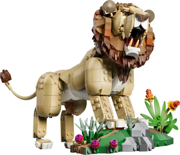 Posable lion for play and display