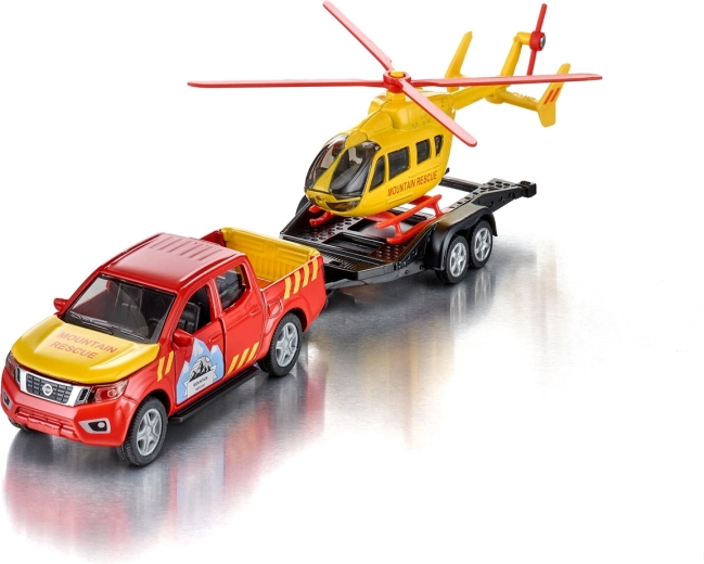 Transporting the helicopter on the trailer
