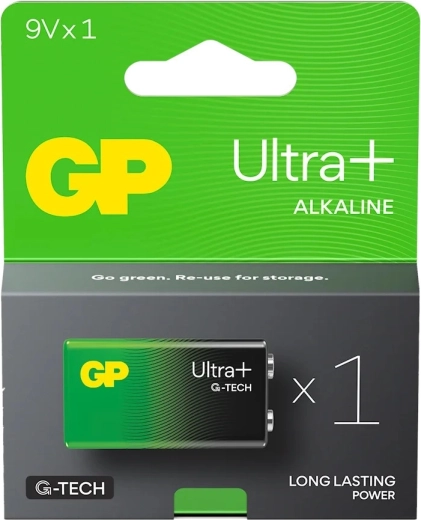 Aluseline patarei 9V GP Ultra+ 6LR61
