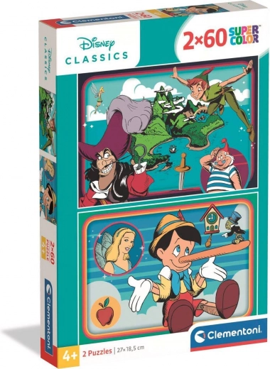 Pusle Disney klassikalised muinasjutud 2×60 tükki CLEMENTONI