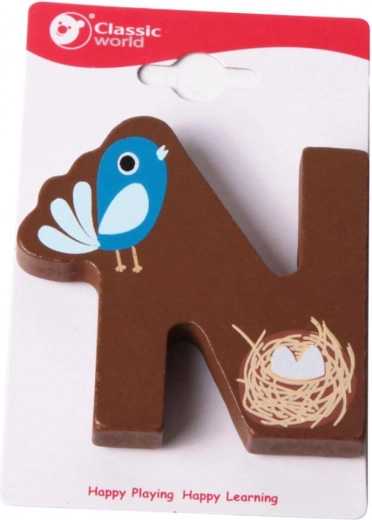 Wooden Letter N Classic World