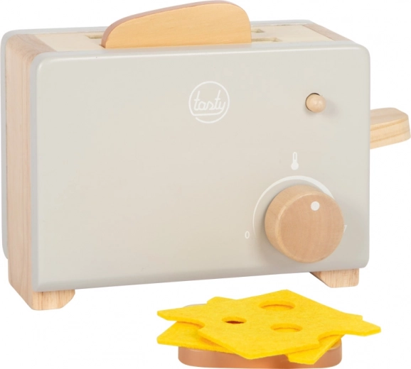 Small Wooden Toaster Tasty Grey