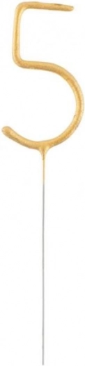 Gold Sparkler Number 5