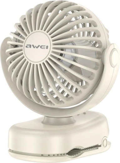 Awei F45 mini lauaventilaator klambriga, valge
