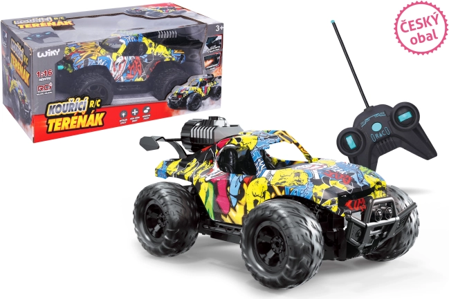 Maal RC-auto graafilise disaini ja suitsuefektiga 24 cm