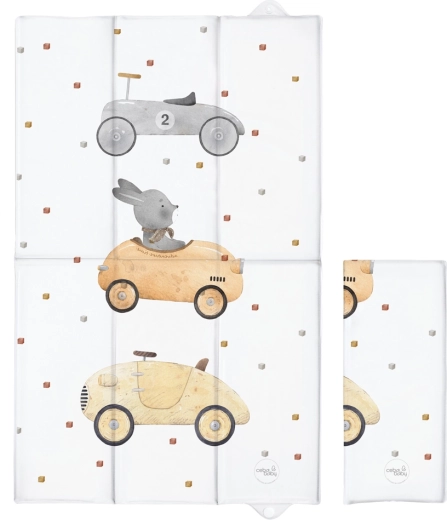 Ceba Baby reisiv mähkimismatt Basic Bunny Driver 80 × 50 cm – 1 tk