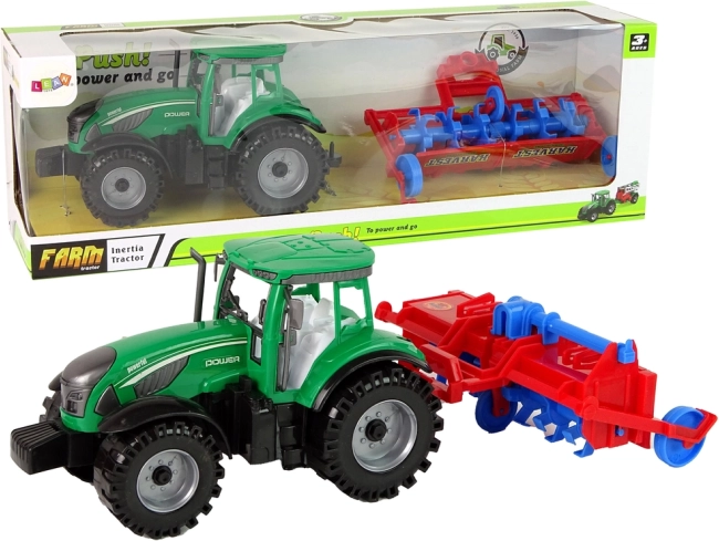 Traktor atraga hõõrdepõhise ajamiga – punane