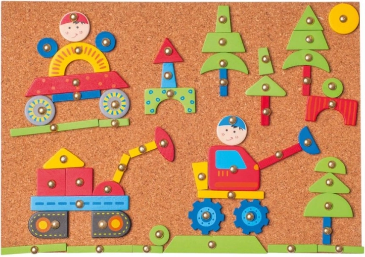 Woody hammering board with cars 229 pieces