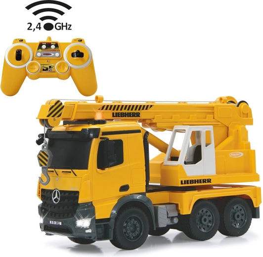 Jamara remote-controlled heavy-duty truck crane Mercedes-Benz Arocs Liebherr 1:20 2.4 GHz