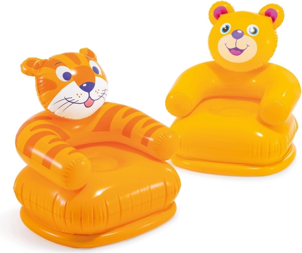 Täispuhutav laste tugitool Rõõmsad loomad 65 × 64 cm INtex