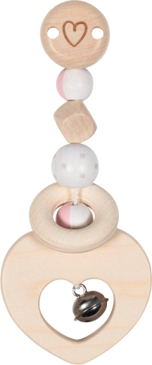 Puidust klamber südamega – 1 tk