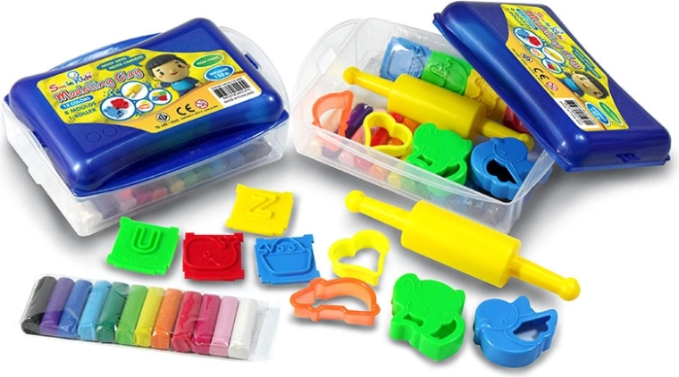 Creative modeling clay 12 colors with accessories in a box
