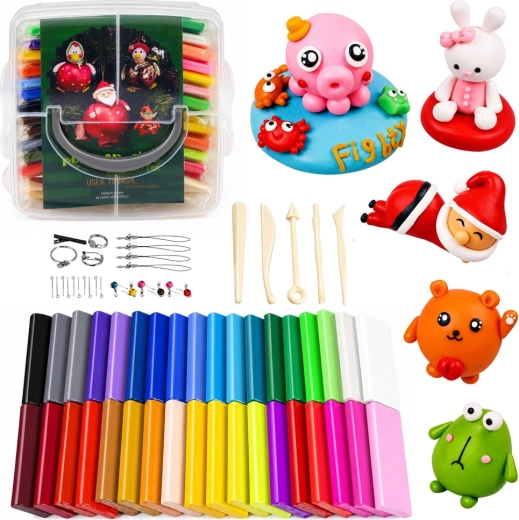 Modeling Clay Set for Making Jewelry and Decorations – 24 Colors